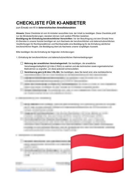[AT] Checkliste für Österreich