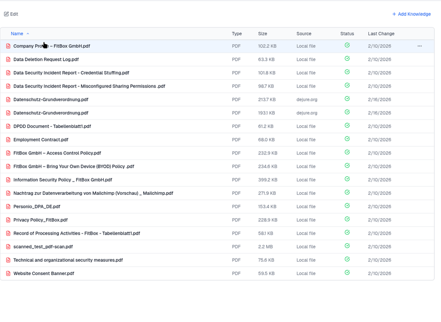 In-App Dokumenten Browser