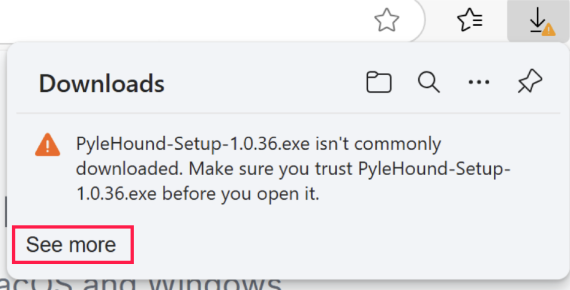 Windows permission dialog